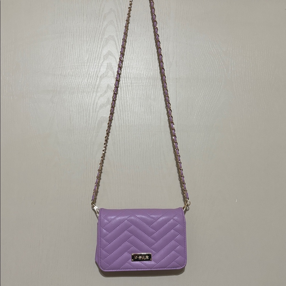 Bebe Sophia crossbody small lilac purse